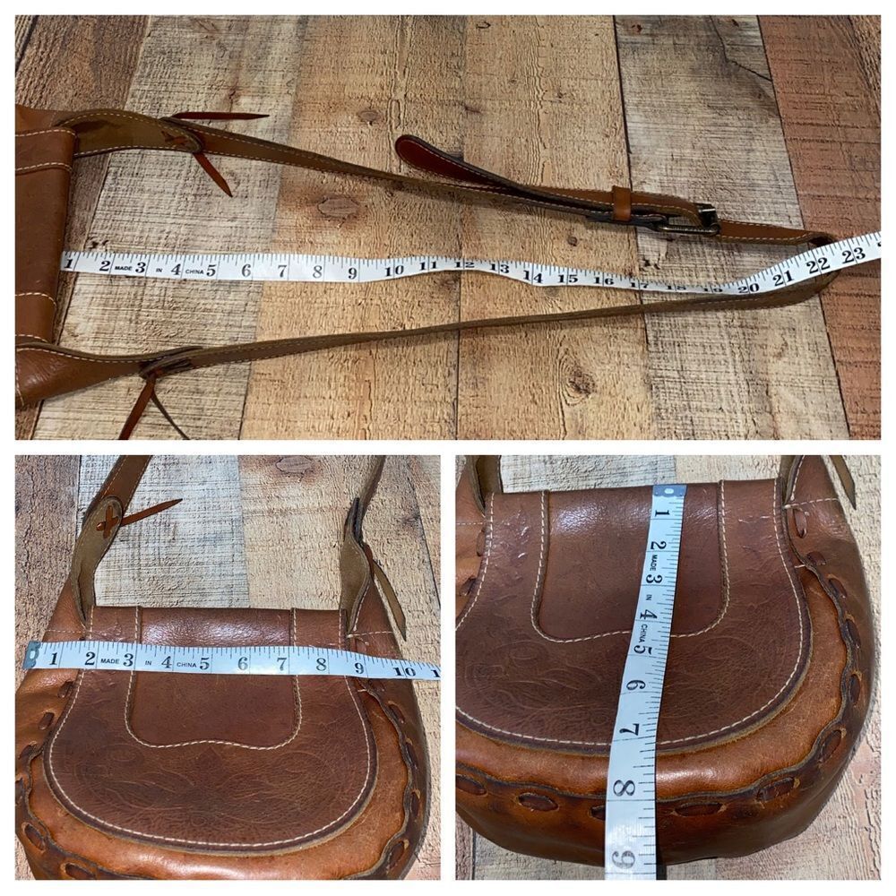 Patricia nash tooled leather flap shoulder bag - Picture 12 of 12